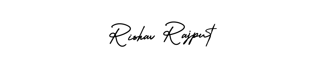 Make a short Rishav Rajput signature style. Manage your documents anywhere anytime using AmerikaSignatureDemo-Regular. Create and add eSignatures, submit forms, share and send files easily. Rishav Rajput signature style 3 images and pictures png