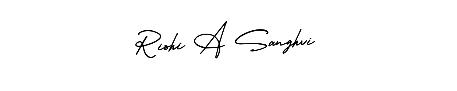 The best way (AmerikaSignatureDemo-Regular) to make a short signature is to pick only two or three words in your name. The name Rishi A Sanghvi include a total of six letters. For converting this name. Rishi A Sanghvi signature style 3 images and pictures png