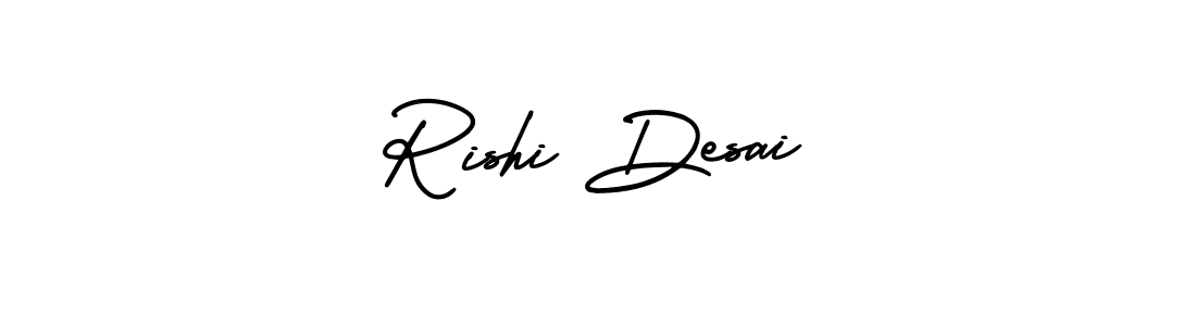 Rishi Desai stylish signature style. Best Handwritten Sign (AmerikaSignatureDemo-Regular) for my name. Handwritten Signature Collection Ideas for my name Rishi Desai. Rishi Desai signature style 3 images and pictures png