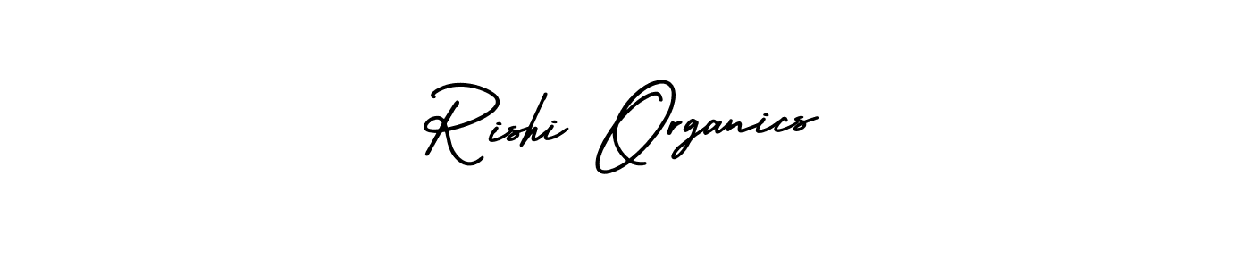 How to make Rishi Organics name signature. Use AmerikaSignatureDemo-Regular style for creating short signs online. This is the latest handwritten sign. Rishi Organics signature style 3 images and pictures png