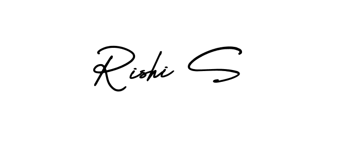 It looks lik you need a new signature style for name Rishi S. Design unique handwritten (AmerikaSignatureDemo-Regular) signature with our free signature maker in just a few clicks. Rishi S signature style 3 images and pictures png