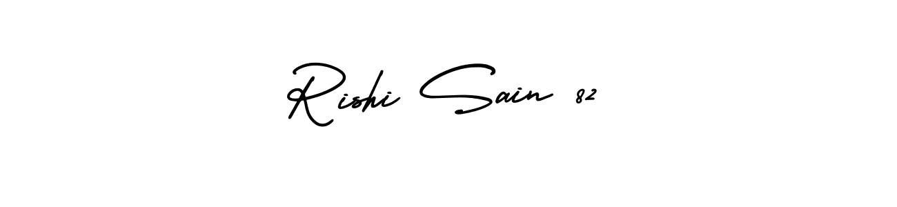 How to Draw Rishi Sain 82 signature style? AmerikaSignatureDemo-Regular is a latest design signature styles for name Rishi Sain 82. Rishi Sain 82 signature style 3 images and pictures png