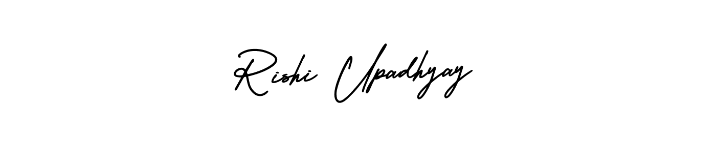 This is the best signature style for the Rishi Upadhyay name. Also you like these signature font (AmerikaSignatureDemo-Regular). Mix name signature. Rishi Upadhyay signature style 3 images and pictures png