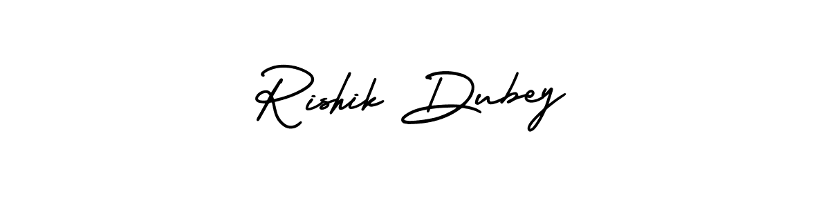 This is the best signature style for the Rishik Dubey name. Also you like these signature font (AmerikaSignatureDemo-Regular). Mix name signature. Rishik Dubey signature style 3 images and pictures png