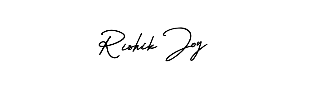 Use a signature maker to create a handwritten signature online. With this signature software, you can design (AmerikaSignatureDemo-Regular) your own signature for name Rishik Joy. Rishik Joy signature style 3 images and pictures png