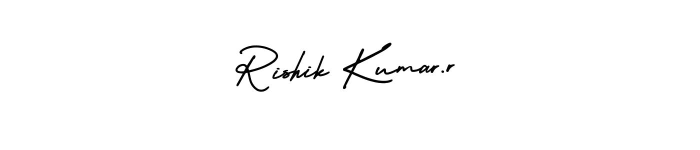 Similarly AmerikaSignatureDemo-Regular is the best handwritten signature design. Signature creator online .You can use it as an online autograph creator for name Rishik Kumar.r. Rishik Kumar.r signature style 3 images and pictures png