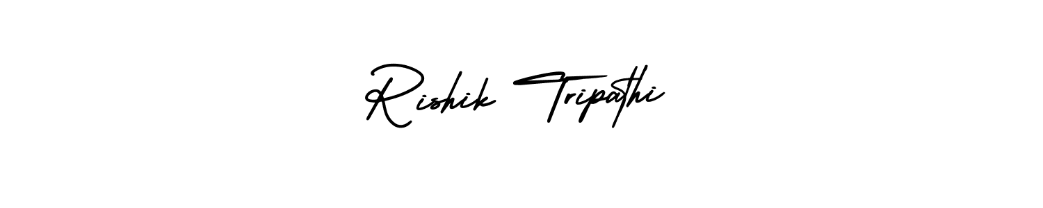 How to make Rishik Tripathi signature? AmerikaSignatureDemo-Regular is a professional autograph style. Create handwritten signature for Rishik Tripathi name. Rishik Tripathi signature style 3 images and pictures png