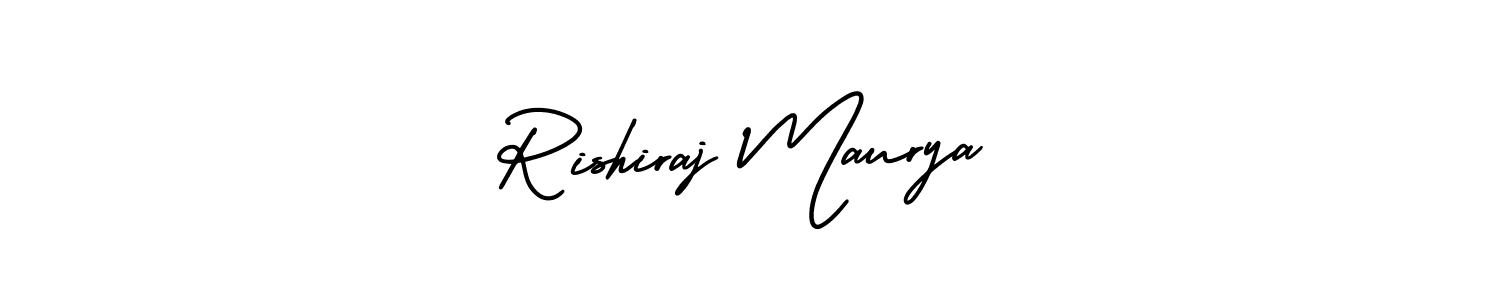 Make a beautiful signature design for name Rishiraj Maurya. With this signature (AmerikaSignatureDemo-Regular) style, you can create a handwritten signature for free. Rishiraj Maurya signature style 3 images and pictures png