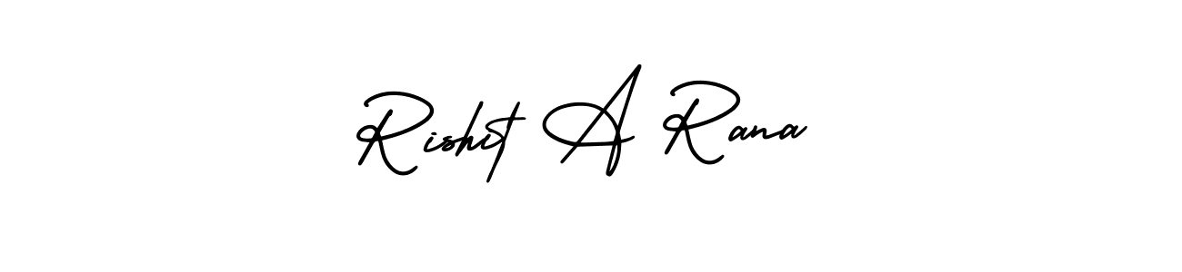 Create a beautiful signature design for name Rishit A Rana. With this signature (AmerikaSignatureDemo-Regular) fonts, you can make a handwritten signature for free. Rishit A Rana signature style 3 images and pictures png