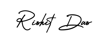The AmerikaSignatureDemo-Regular handwriting style adds charm and authenticity to name Rishit Das. A wonderful choice for personal thank-you notes. Rishit Das signature style 3 images and pictures png
