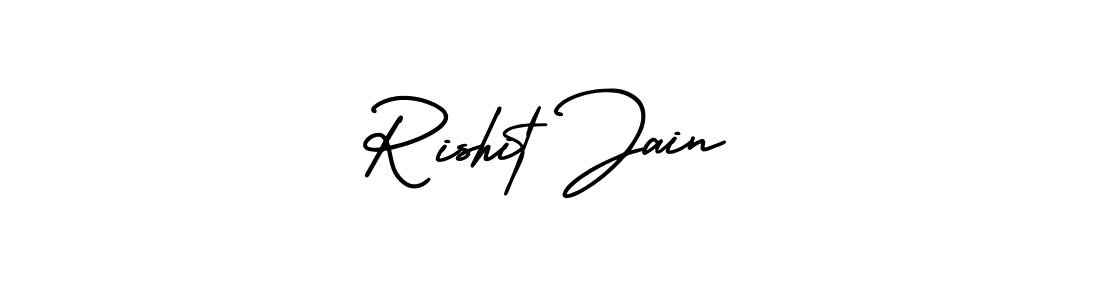 if you are searching for the best signature style for your name Rishit Jain. so please give up your signature search. here we have designed multiple signature styles  using AmerikaSignatureDemo-Regular. Rishit Jain signature style 3 images and pictures png