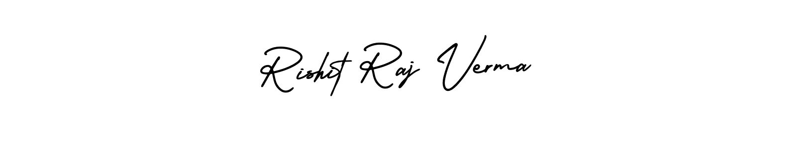 if you are searching for the best signature style for your name Rishit Raj Verma. so please give up your signature search. here we have designed multiple signature styles  using AmerikaSignatureDemo-Regular. Rishit Raj Verma signature style 3 images and pictures png