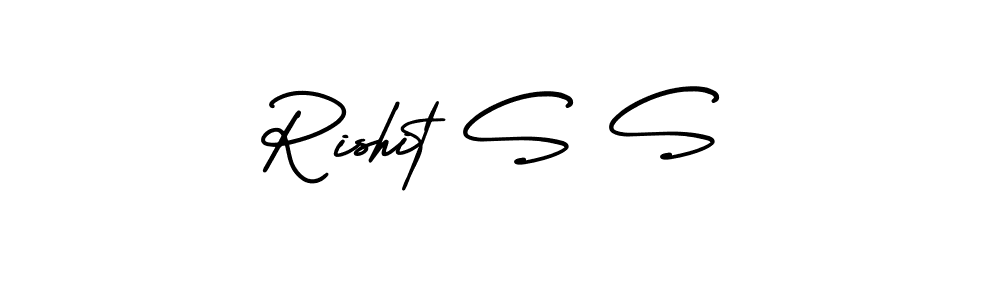 Make a short Rishit S S signature style. Manage your documents anywhere anytime using AmerikaSignatureDemo-Regular. Create and add eSignatures, submit forms, share and send files easily. Rishit S S signature style 3 images and pictures png