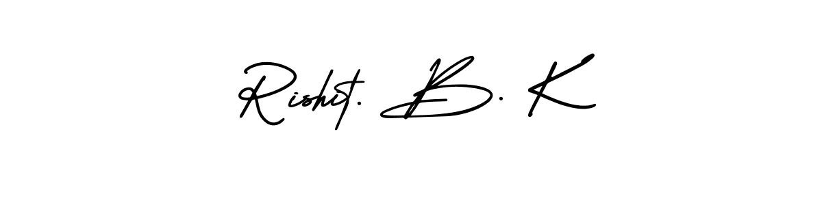 Rishit. B. K stylish signature style. Best Handwritten Sign (AmerikaSignatureDemo-Regular) for my name. Handwritten Signature Collection Ideas for my name Rishit. B. K. Rishit. B. K signature style 3 images and pictures png