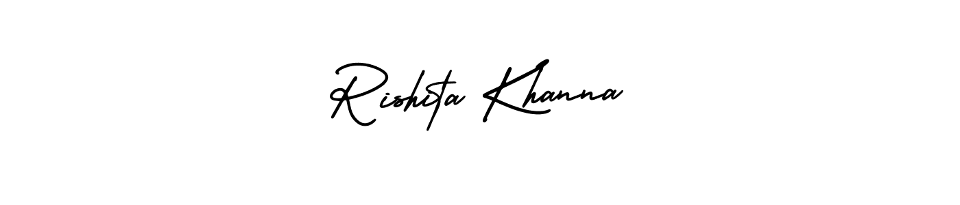 Design your own signature with our free online signature maker. With this signature software, you can create a handwritten (AmerikaSignatureDemo-Regular) signature for name Rishita Khanna. Rishita Khanna signature style 3 images and pictures png