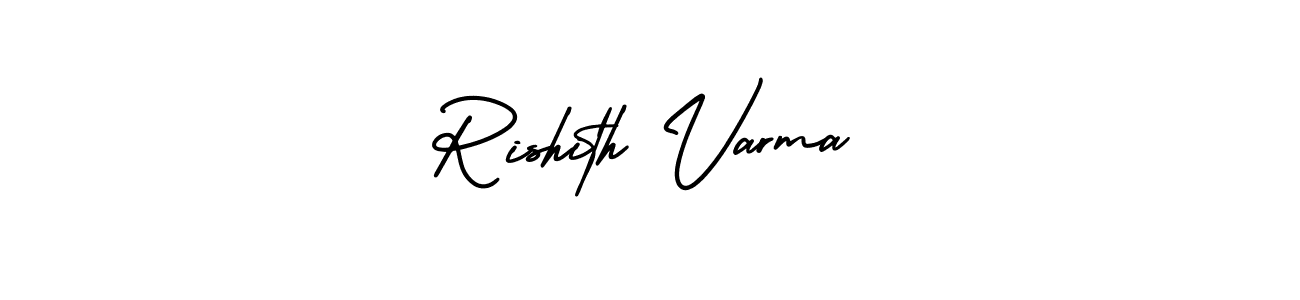 Design your own signature with our free online signature maker. With this signature software, you can create a handwritten (AmerikaSignatureDemo-Regular) signature for name Rishith Varma. Rishith Varma signature style 3 images and pictures png