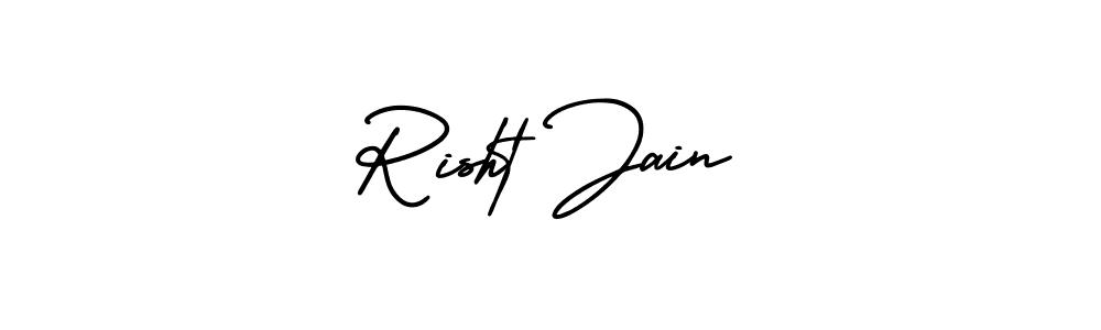 It looks lik you need a new signature style for name Risht Jain. Design unique handwritten (AmerikaSignatureDemo-Regular) signature with our free signature maker in just a few clicks. Risht Jain signature style 3 images and pictures png