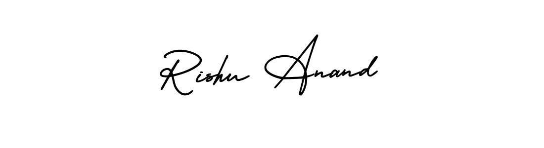 Use a signature maker to create a handwritten signature online. With this signature software, you can design (AmerikaSignatureDemo-Regular) your own signature for name Rishu Anand. Rishu Anand signature style 3 images and pictures png
