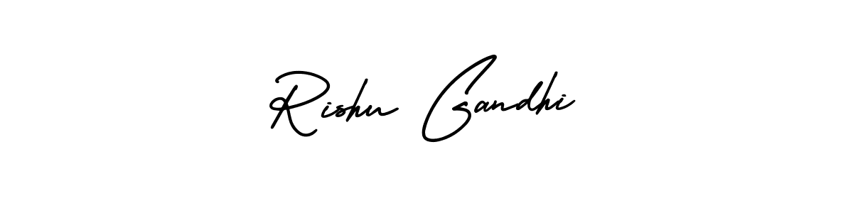 Similarly AmerikaSignatureDemo-Regular is the best handwritten signature design. Signature creator online .You can use it as an online autograph creator for name Rishu Gandhi. Rishu Gandhi signature style 3 images and pictures png