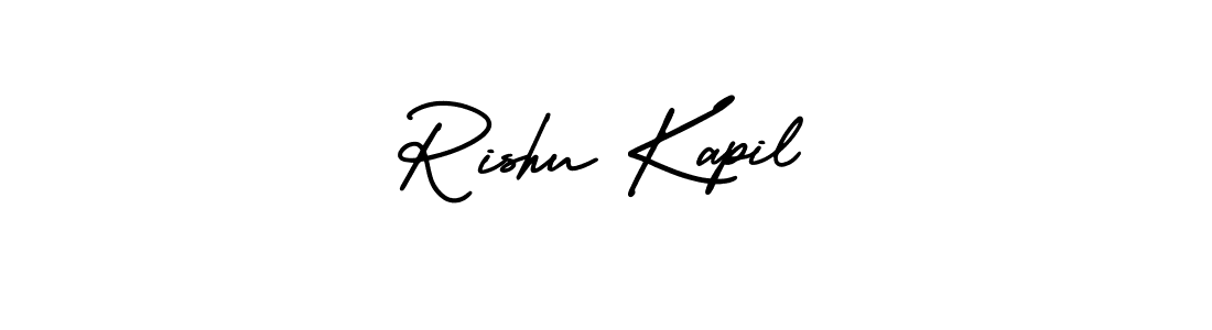 Create a beautiful signature design for name Rishu Kapil. With this signature (AmerikaSignatureDemo-Regular) fonts, you can make a handwritten signature for free. Rishu Kapil signature style 3 images and pictures png