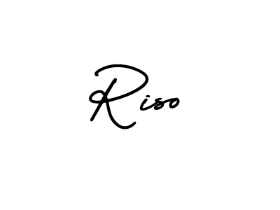 The best way (AmerikaSignatureDemo-Regular) to make a short signature is to pick only two or three words in your name. The name Riso include a total of six letters. For converting this name. Riso signature style 3 images and pictures png