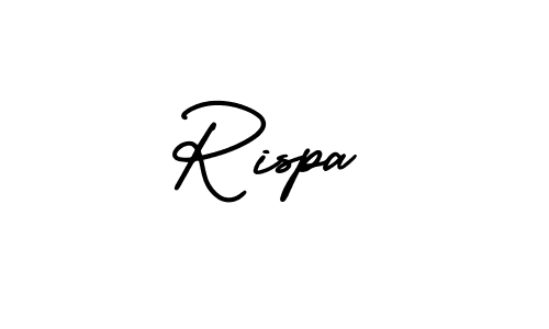 How to make Rispa name signature. Use AmerikaSignatureDemo-Regular style for creating short signs online. This is the latest handwritten sign. Rispa signature style 3 images and pictures png
