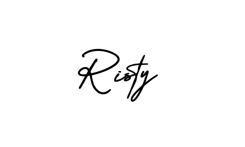 Make a beautiful signature design for name Risty. With this signature (AmerikaSignatureDemo-Regular) style, you can create a handwritten signature for free. Risty signature style 3 images and pictures png