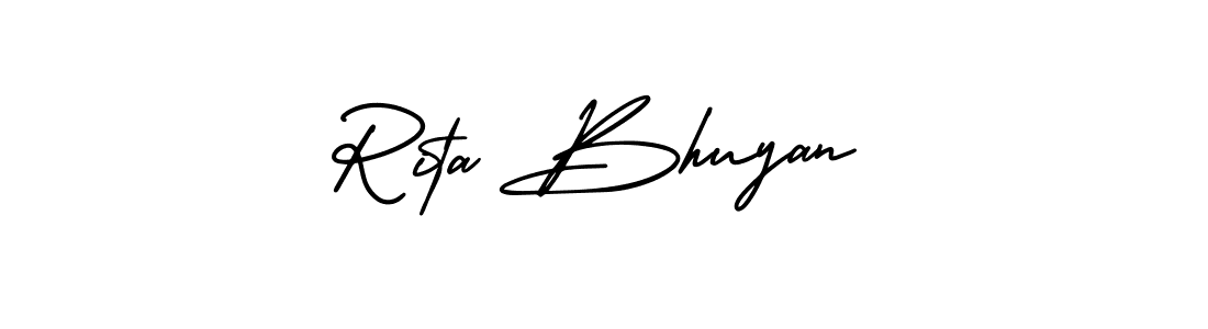 It looks lik you need a new signature style for name Rita Bhuyan. Design unique handwritten (AmerikaSignatureDemo-Regular) signature with our free signature maker in just a few clicks. Rita Bhuyan signature style 3 images and pictures png