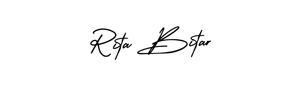 Rita Bitar stylish signature style. Best Handwritten Sign (AmerikaSignatureDemo-Regular) for my name. Handwritten Signature Collection Ideas for my name Rita Bitar. Rita Bitar signature style 3 images and pictures png
