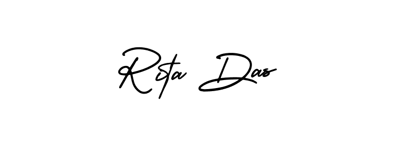 Rita Das stylish signature style. Best Handwritten Sign (AmerikaSignatureDemo-Regular) for my name. Handwritten Signature Collection Ideas for my name Rita Das. Rita Das signature style 3 images and pictures png