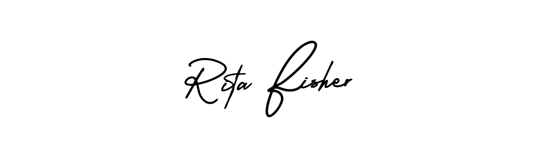 Also You can easily find your signature by using the search form. We will create Rita Fisher name handwritten signature images for you free of cost using AmerikaSignatureDemo-Regular sign style. Rita Fisher signature style 3 images and pictures png