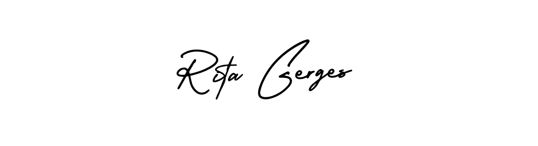 Also You can easily find your signature by using the search form. We will create Rita Gerges name handwritten signature images for you free of cost using AmerikaSignatureDemo-Regular sign style. Rita Gerges signature style 3 images and pictures png