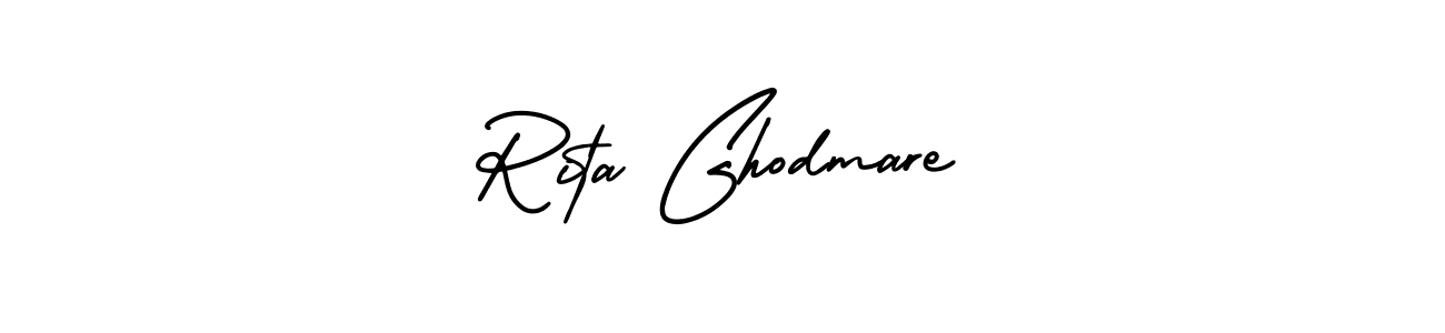 How to make Rita Ghodmare name signature. Use AmerikaSignatureDemo-Regular style for creating short signs online. This is the latest handwritten sign. Rita Ghodmare signature style 3 images and pictures png