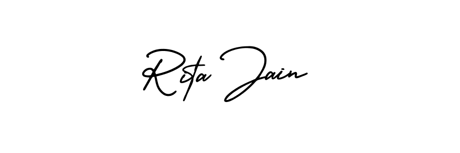 Create a beautiful signature design for name Rita Jain. With this signature (AmerikaSignatureDemo-Regular) fonts, you can make a handwritten signature for free. Rita Jain signature style 3 images and pictures png