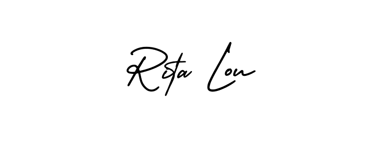 Use a signature maker to create a handwritten signature online. With this signature software, you can design (AmerikaSignatureDemo-Regular) your own signature for name Rita Lou. Rita Lou signature style 3 images and pictures png