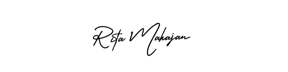 AmerikaSignatureDemo-Regular is a professional signature style that is perfect for those who want to add a touch of class to their signature. It is also a great choice for those who want to make their signature more unique. Get Rita Mahajan name to fancy signature for free. Rita Mahajan signature style 3 images and pictures png