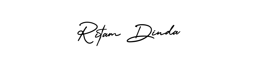 Make a beautiful signature design for name Ritam Dinda. With this signature (AmerikaSignatureDemo-Regular) style, you can create a handwritten signature for free. Ritam Dinda signature style 3 images and pictures png