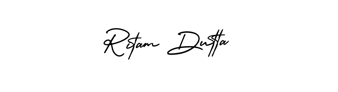 Create a beautiful signature design for name Ritam Dutta. With this signature (AmerikaSignatureDemo-Regular) fonts, you can make a handwritten signature for free. Ritam Dutta signature style 3 images and pictures png