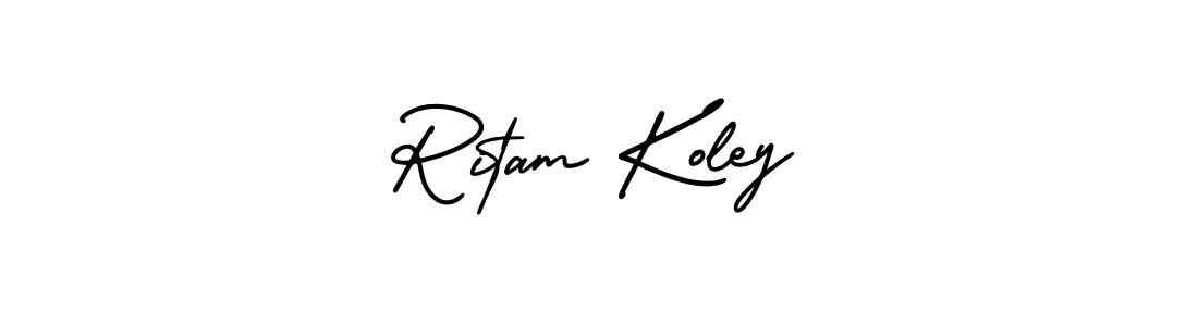 Also You can easily find your signature by using the search form. We will create Ritam Koley name handwritten signature images for you free of cost using AmerikaSignatureDemo-Regular sign style. Ritam Koley signature style 3 images and pictures png
