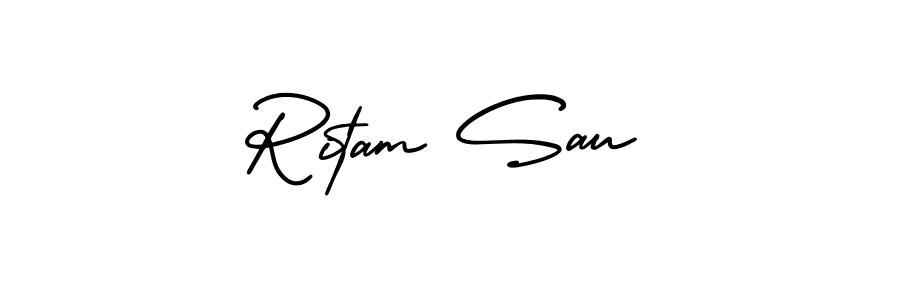 Make a beautiful signature design for name Ritam Sau. Use this online signature maker to create a handwritten signature for free. Ritam Sau signature style 3 images and pictures png