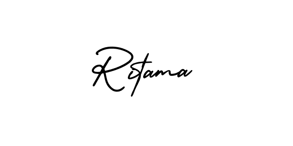 Create a beautiful signature design for name Ritama. With this signature (AmerikaSignatureDemo-Regular) fonts, you can make a handwritten signature for free. Ritama signature style 3 images and pictures png