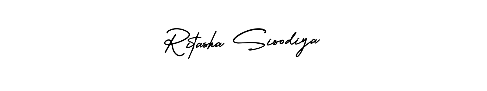 Make a short Ritasha Sisodiya signature style. Manage your documents anywhere anytime using AmerikaSignatureDemo-Regular. Create and add eSignatures, submit forms, share and send files easily. Ritasha Sisodiya signature style 3 images and pictures png