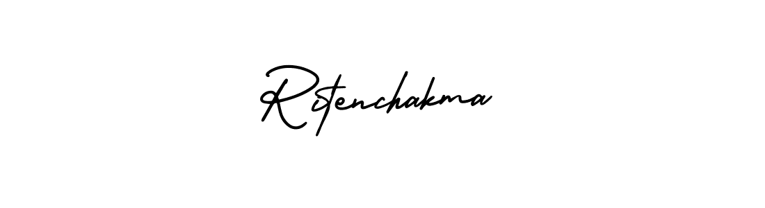 How to make Ritenchakma signature? AmerikaSignatureDemo-Regular is a professional autograph style. Create handwritten signature for Ritenchakma name. Ritenchakma signature style 3 images and pictures png