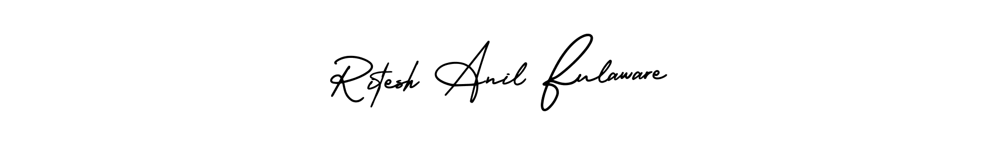 if you are searching for the best signature style for your name Ritesh Anil Fulaware. so please give up your signature search. here we have designed multiple signature styles  using AmerikaSignatureDemo-Regular. Ritesh Anil Fulaware signature style 3 images and pictures png