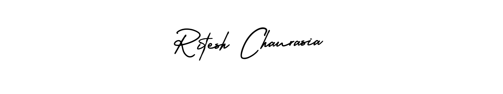 Ritesh Chaurasia stylish signature style. Best Handwritten Sign (AmerikaSignatureDemo-Regular) for my name. Handwritten Signature Collection Ideas for my name Ritesh Chaurasia. Ritesh Chaurasia signature style 3 images and pictures png