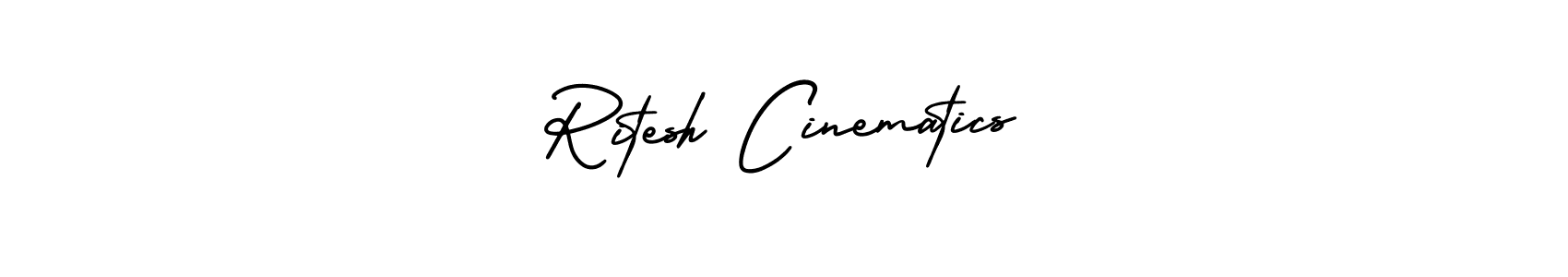 Design your own signature with our free online signature maker. With this signature software, you can create a handwritten (AmerikaSignatureDemo-Regular) signature for name Ritesh Cinematics. Ritesh Cinematics signature style 3 images and pictures png