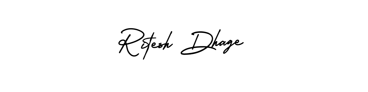 It looks lik you need a new signature style for name Ritesh Dhage. Design unique handwritten (AmerikaSignatureDemo-Regular) signature with our free signature maker in just a few clicks. Ritesh Dhage signature style 3 images and pictures png