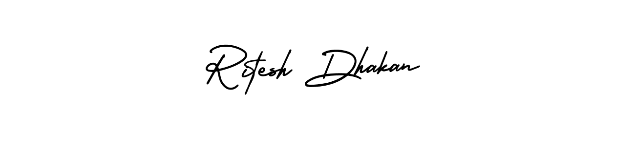 How to make Ritesh Dhakan signature? AmerikaSignatureDemo-Regular is a professional autograph style. Create handwritten signature for Ritesh Dhakan name. Ritesh Dhakan signature style 3 images and pictures png