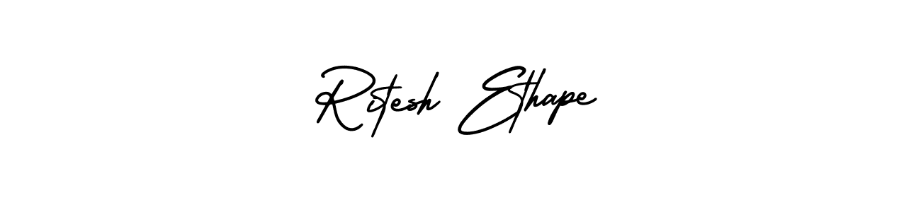 Make a short Ritesh Ethape signature style. Manage your documents anywhere anytime using AmerikaSignatureDemo-Regular. Create and add eSignatures, submit forms, share and send files easily. Ritesh Ethape signature style 3 images and pictures png