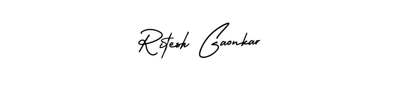 You can use this online signature creator to create a handwritten signature for the name Ritesh Gaonkar. This is the best online autograph maker. Ritesh Gaonkar signature style 3 images and pictures png